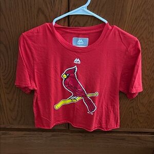 Majestic Red Kids Tee with Bird Graphic
